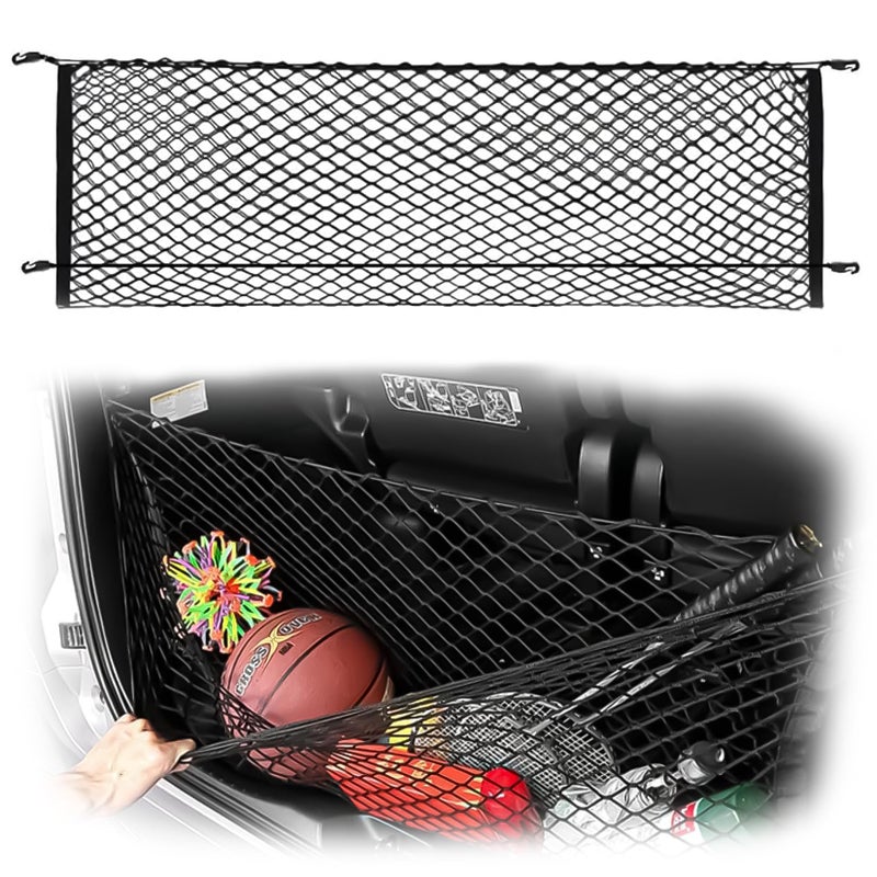 Leezhen Car Rear Cargo Net, Adjustable Elastic Storage Organizer Net, Trunk Cargo Storage Net Compatible with 2018 2019 2020 2021 2022 2023 2024 2025 Impreza and Crosstrek - Image 1